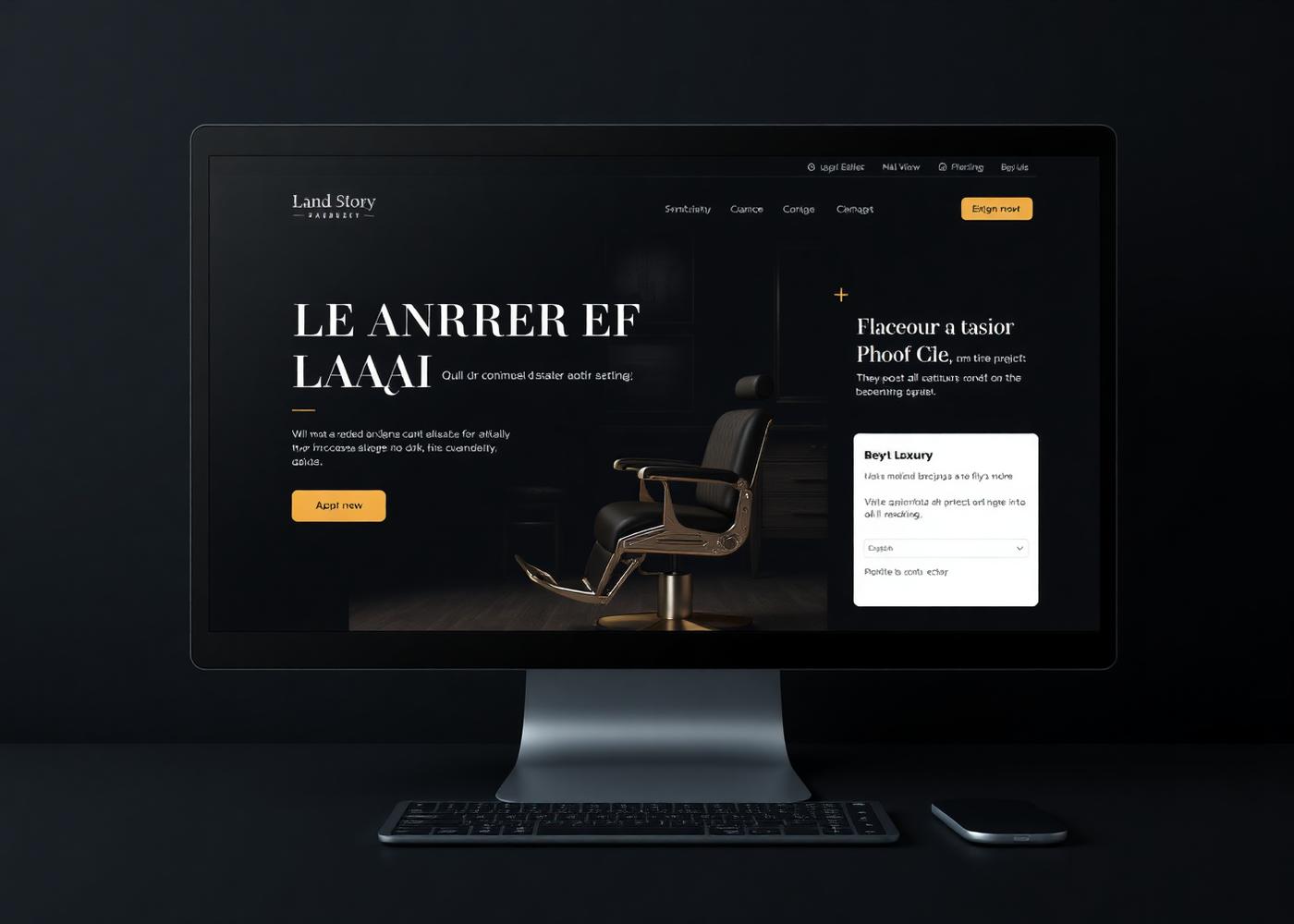 Modern Barber Shop website design